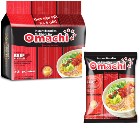 OMACHI INSTANT NOODLE BLOCK OF
5 PACKETS - STEWED BEEF FLAVOR