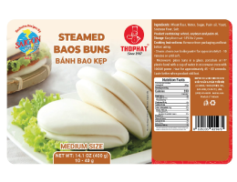 STEAMED BAOS BUN MEDIUM SIZE
