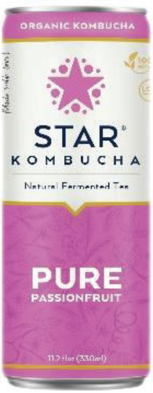 STAR KOMBUCHA PURE PASSIONFRUIT CAN 330ML